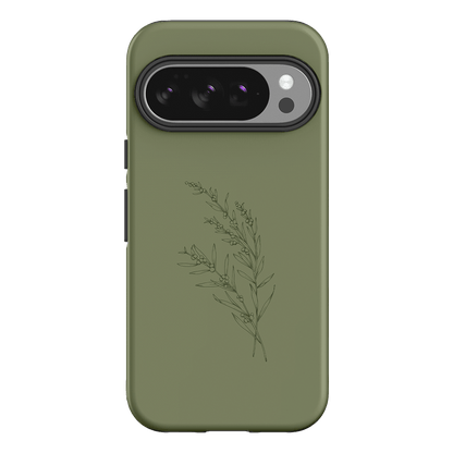 Khaki Wattle Printed Phone Cases Google Pixel 10 Pro / Armoured by Typoflora - The Dairy