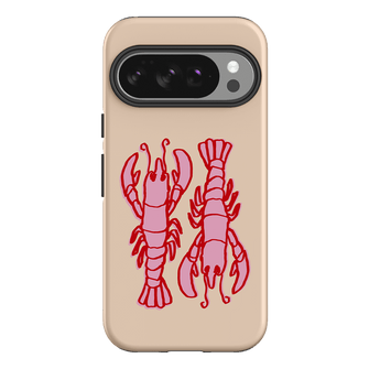 Lobster Love Peach Printed Phone Cases Google Pixel 10 Pro / Armoured by The Dairy - The Dairy