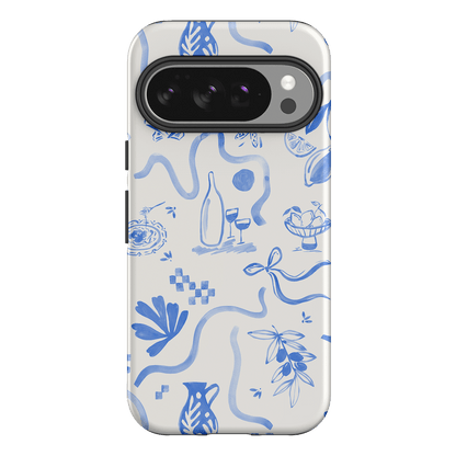 Mediterranean Wave Printed Phone Cases Google Pixel 10 Pro / Armoured by Charlie Taylor - The Dairy