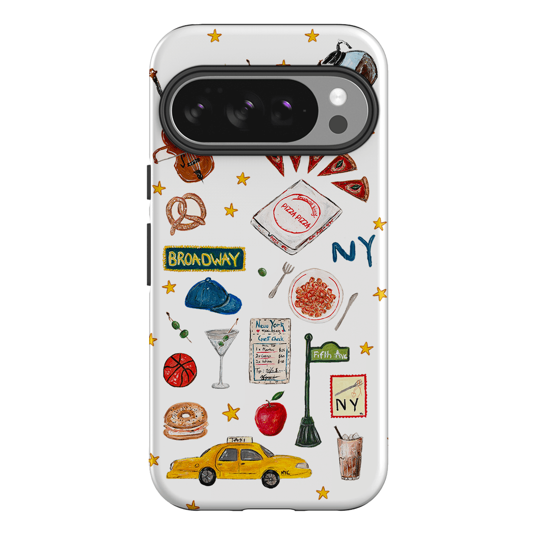 NYC White Printed Phone Cases Google Pixel 10 Pro / Armoured by BG. Studio - The Dairy