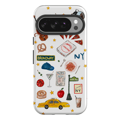 NYC White Printed Phone Cases Google Pixel 10 Pro / Armoured by BG. Studio - The Dairy