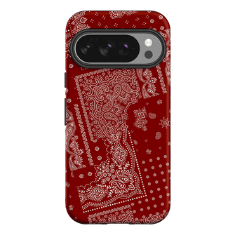 Paisley Crimson Printed Phone Cases Google Pixel 10 Pro / Armoured by The Dairy - The Dairy