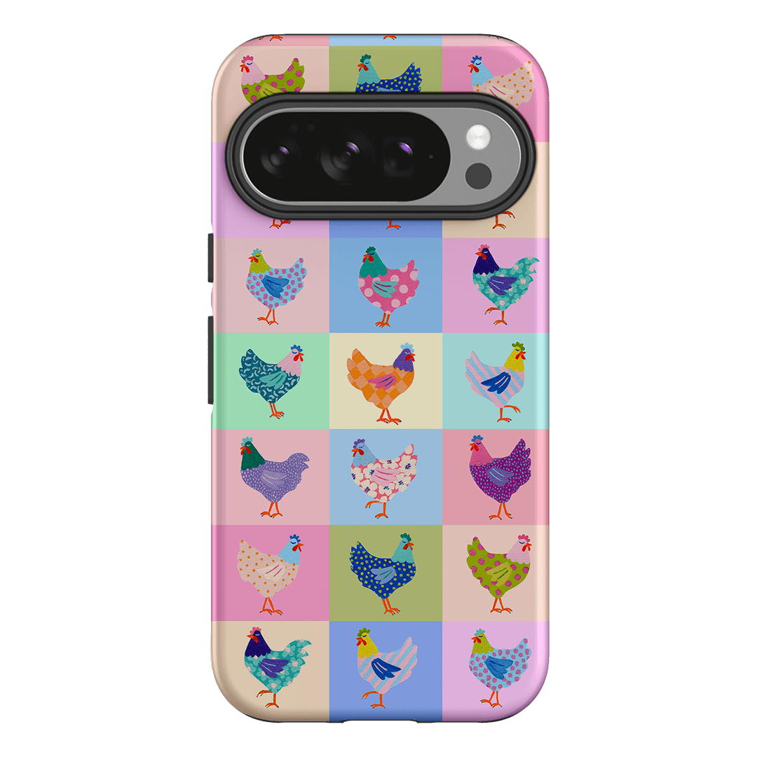 Pastel Chickens Printed Phone Cases Google Pixel 10 Pro / Armoured by Kayla Henley - The Dairy