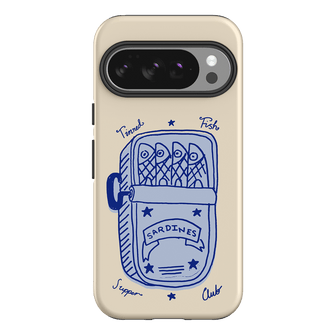 Sardine Social Blue Printed Phone Cases Google Pixel 10 Pro / Armoured by The Dairy - The Dairy