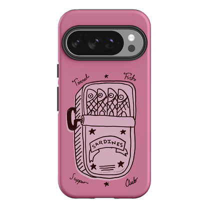 Sardine Social Pink Printed Phone Cases Google Pixel 10 Pro / Armoured by The Dairy - The Dairy