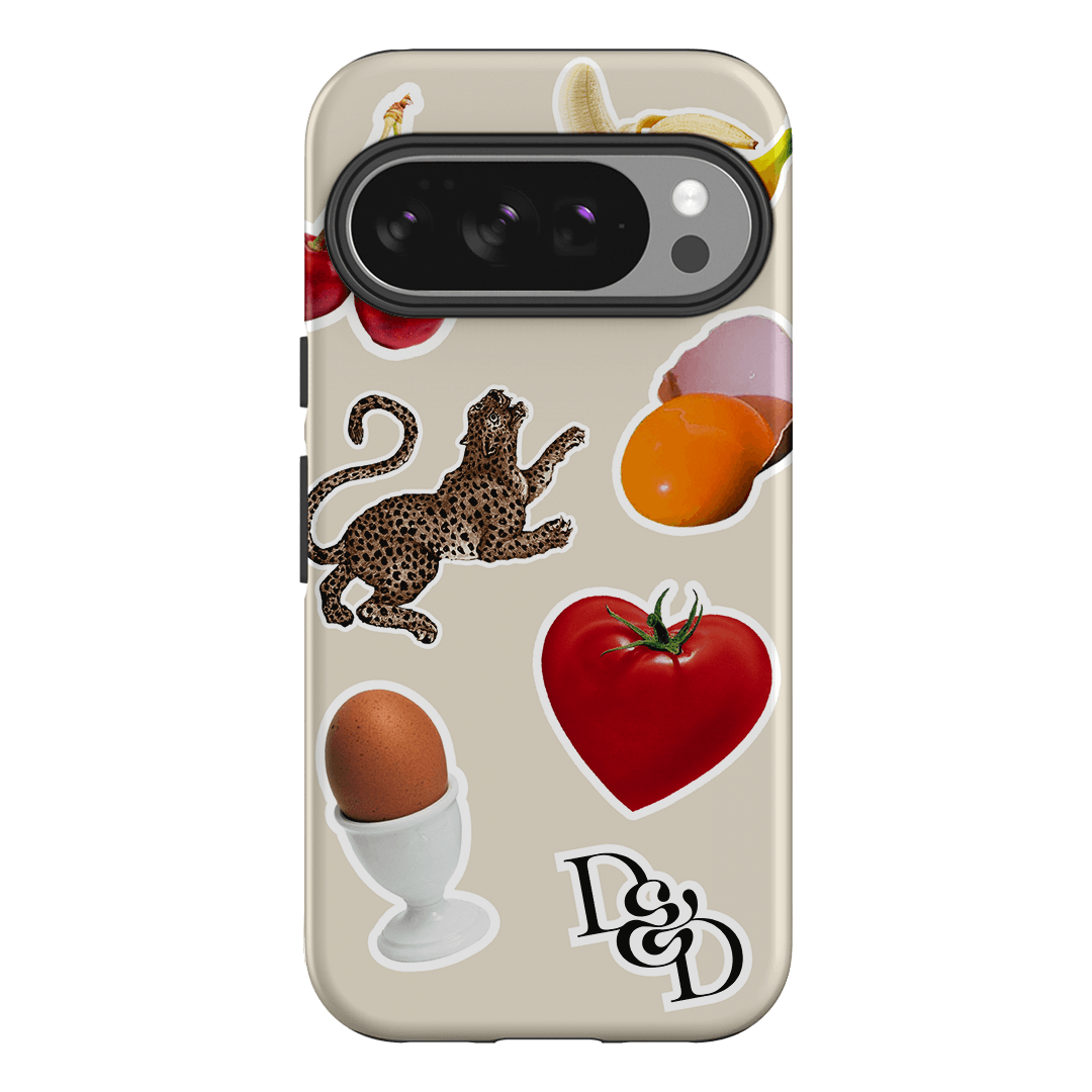 Sunday Stickers Cream Printed Phone Cases Google Pixel 10 Pro / Armoured by Desmond & Dempsey - The Dairy