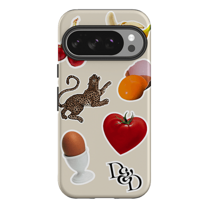 Sunday Stickers Cream Printed Phone Cases Google Pixel 10 Pro / Armoured by Desmond & Dempsey - The Dairy