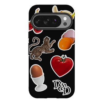 Sunday Stickers Black Printed Phone Cases Google Pixel 10 Pro / Armoured by Desmond & Dempsey - The Dairy