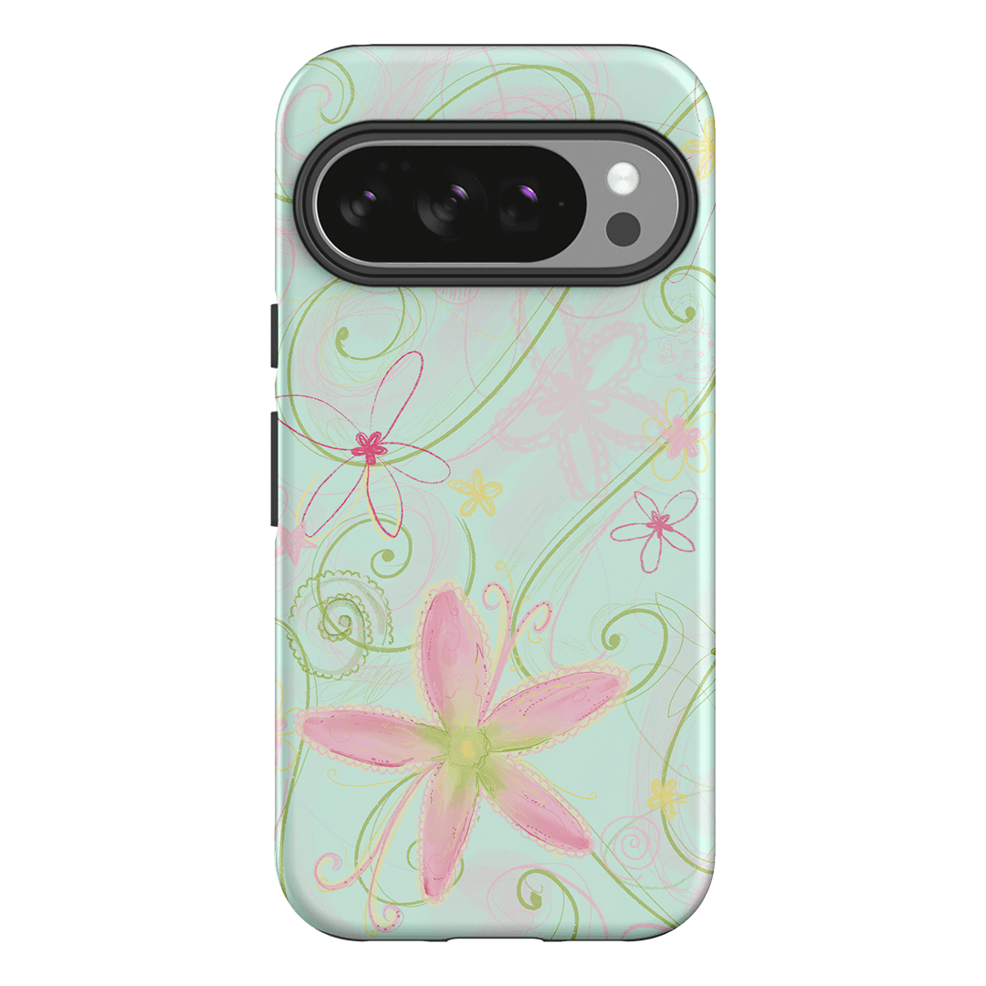 Swirl Blue Printed Phone Cases Google Pixel 10 Pro / Armoured by Kayla Carr - The Dairy