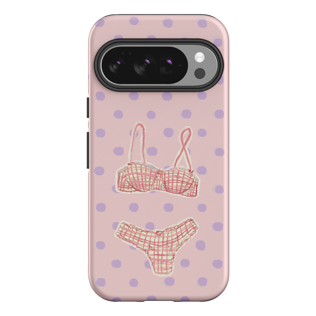 Vintage Gingham Printed Phone Cases Google Pixel 10 Pro / Armoured by Kayla Carr - The Dairy