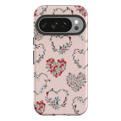 Wild Heart Wreath Printed Phone Cases Google Pixel 10 Pro / Armoured by Typoflora - The Dairy