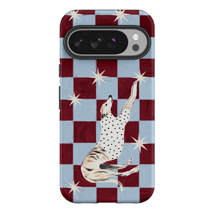 Check Greyhound Blue Printed Phone Cases Google Pixel 10 Pro XL / Armoured by Lisa Hu - The Dairy