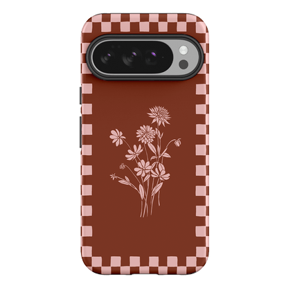 Dahlia Check Printed Phone Cases Google Pixel 10 Pro XL / Armoured by Typoflora - The Dairy