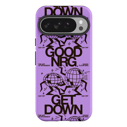 Good Energy in Purple Printed Phone Cases Google Pixel 10 Pro XL / Armoured by After Hours - The Dairy