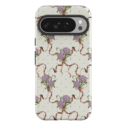 Hydrangea Ribbon Printed Phone Cases Google Pixel 10 Pro XL / Armoured by Veronica Tucker - The Dairy