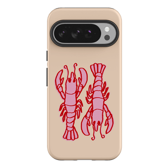 Lobster Love Peach Printed Phone Cases Google Pixel 10 Pro XL / Armoured by The Dairy - The Dairy