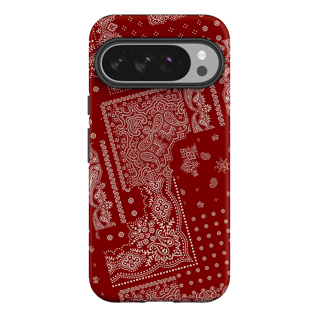 Paisley Crimson Printed Phone Cases Google Pixel 10 Pro XL / Armoured by The Dairy - The Dairy