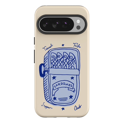 Sardine Social Blue Printed Phone Cases Google Pixel 10 Pro XL / Armoured by The Dairy - The Dairy