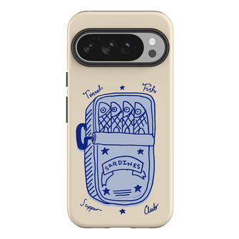 Sardine Social Blue Printed Phone Cases Google Pixel 10 Pro XL / Armoured by The Dairy - The Dairy