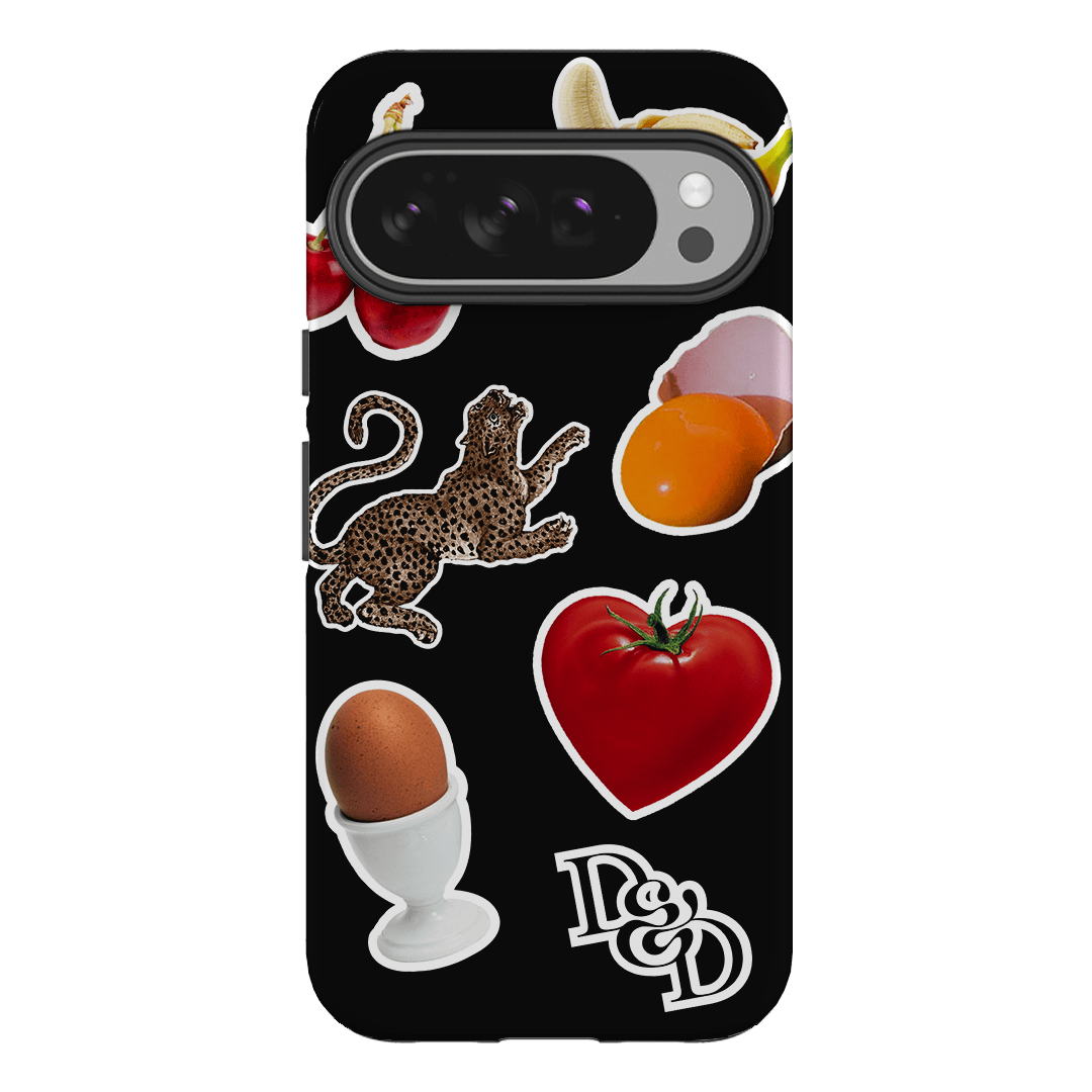 Sunday Stickers Black Printed Phone Cases Google Pixel 10 Pro XL / Armoured by Desmond & Dempsey - The Dairy