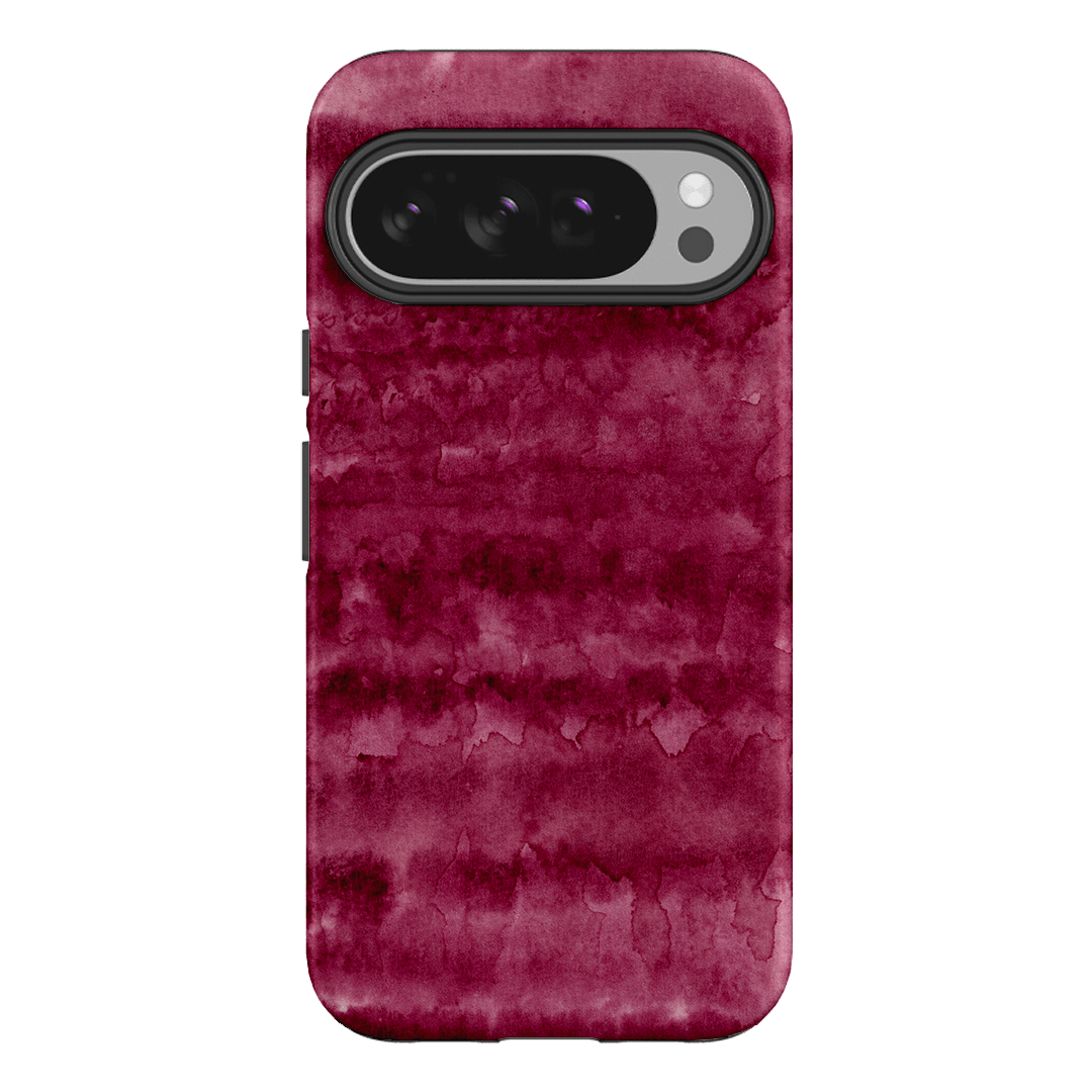 Watercolour Stripes Burgundy Printed Phone Cases Google Pixel 10 Pro XL / Armoured by The Dairy - The Dairy