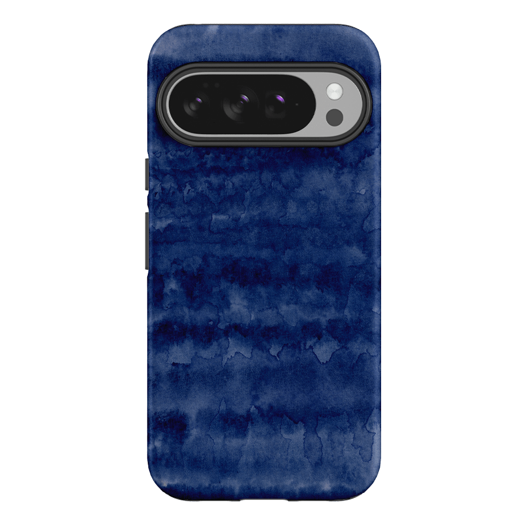 Watercolour Stripes Navy Printed Phone Cases Google Pixel 10 Pro XL / Armoured by The Dairy - The Dairy
