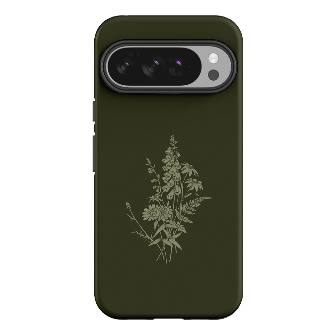 Wildflowers Olive Printed Phone Cases Google Pixel 10 Pro XL / Armoured by Typoflora - The Dairy