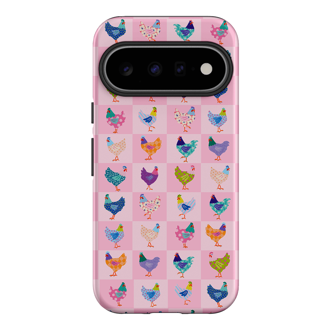 Checkered Chickens Printed Phone Cases Google Pixel 11 / Armoured by Kayla Henley - The Dairy