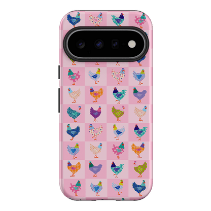 Checkered Chickens Printed Phone Cases Google Pixel 11 / Armoured by Kayla Henley - The Dairy