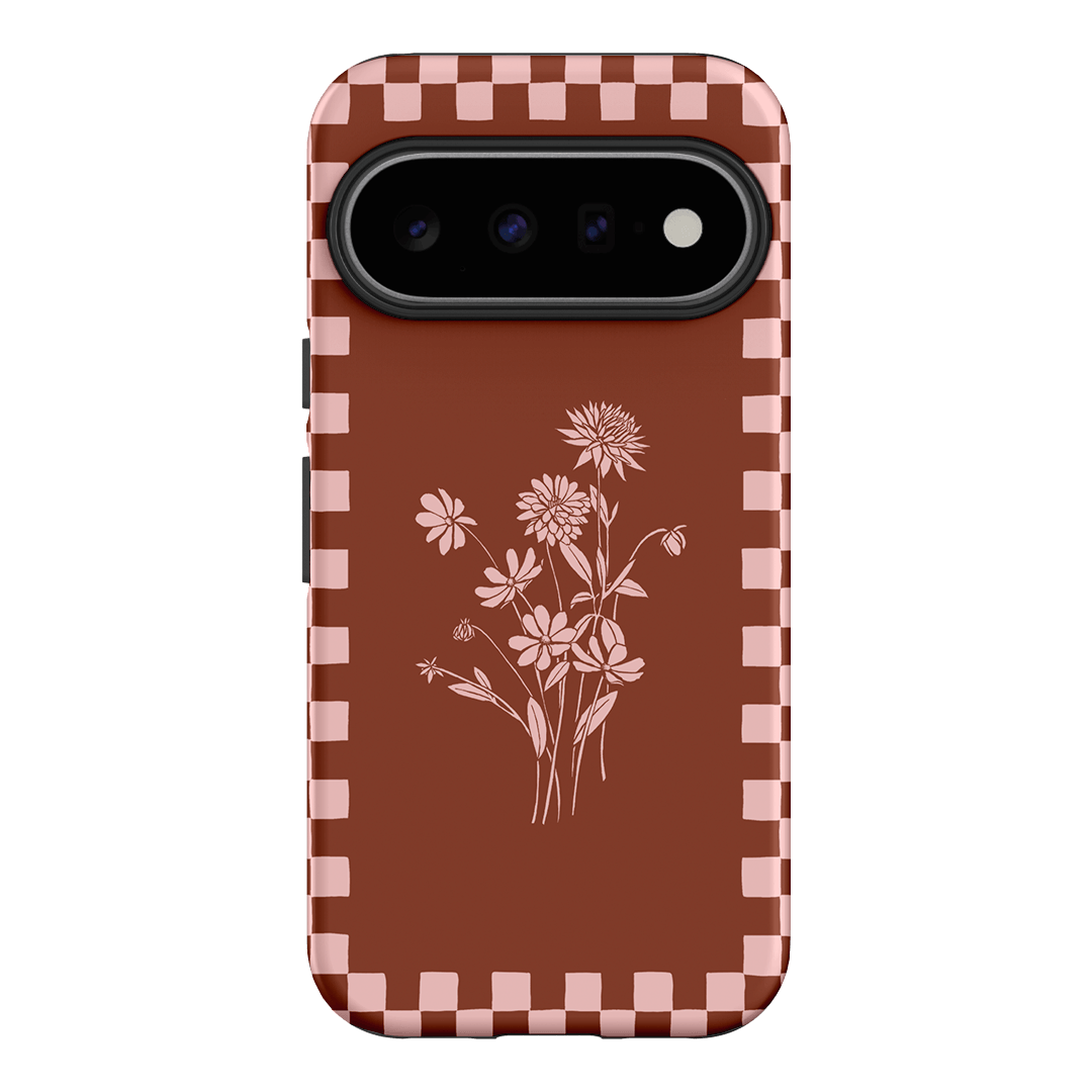 Dahlia Check Printed Phone Cases Google Pixel 11 / Armoured by Typoflora - The Dairy
