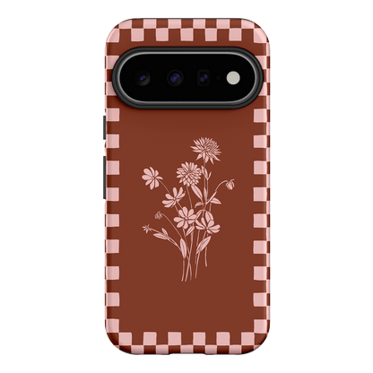 Dahlia Check Printed Phone Cases Google Pixel 11 / Armoured by Typoflora - The Dairy
