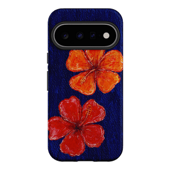 Hibiscus Flower Deep Blue Printed Phone Cases Google Pixel 11 / Armoured by BG. Studio - The Dairy