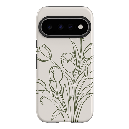 Inked Tulips Printed Phone Cases Google Pixel 11 / Armoured by Typoflora - The Dairy