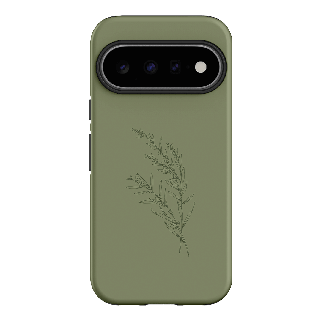 Khaki Wattle Printed Phone Cases Google Pixel 11 / Armoured by Typoflora - The Dairy