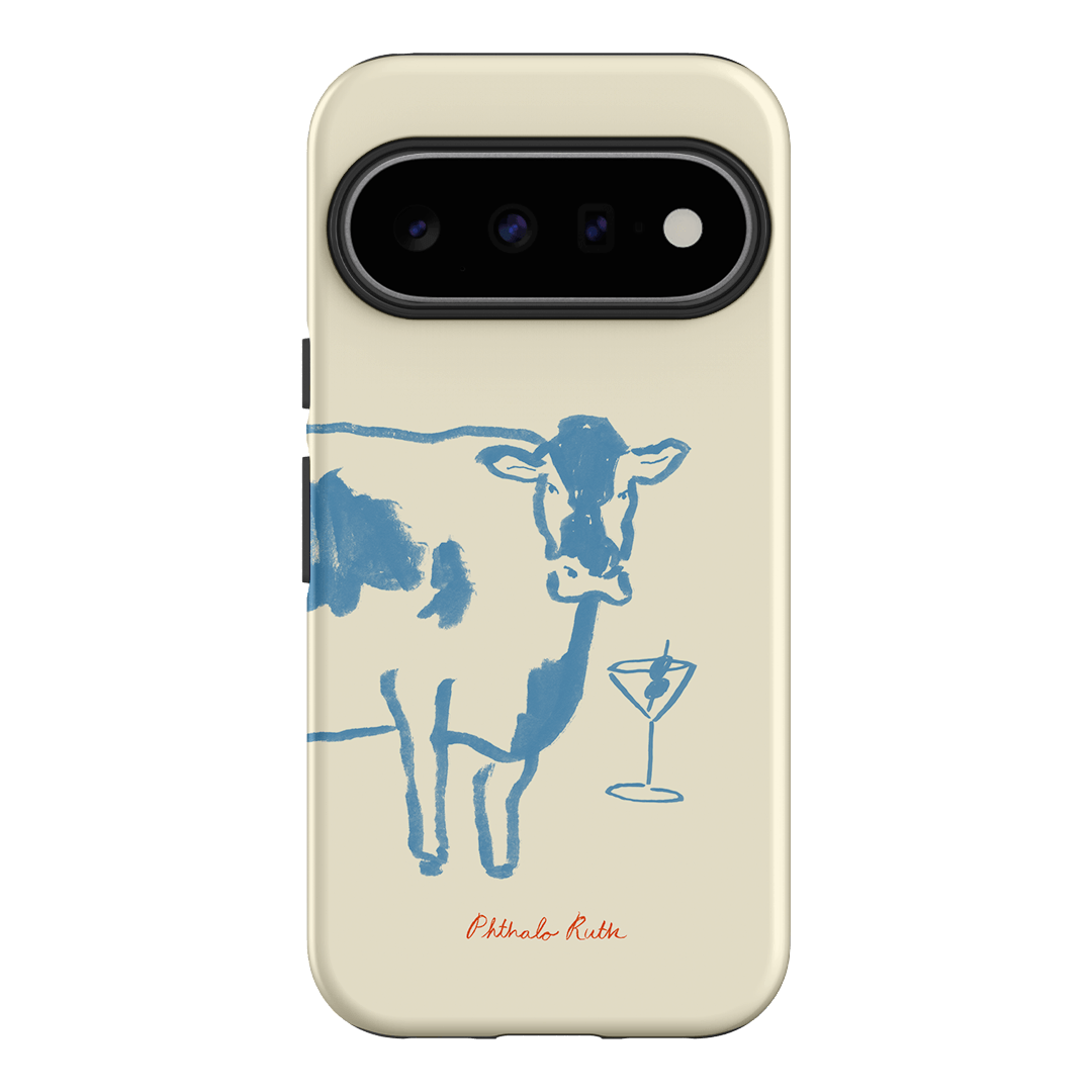 Mootini Blue Printed Phone Cases Google Pixel 11 / Armoured by Phthalo Ruth - The Dairy