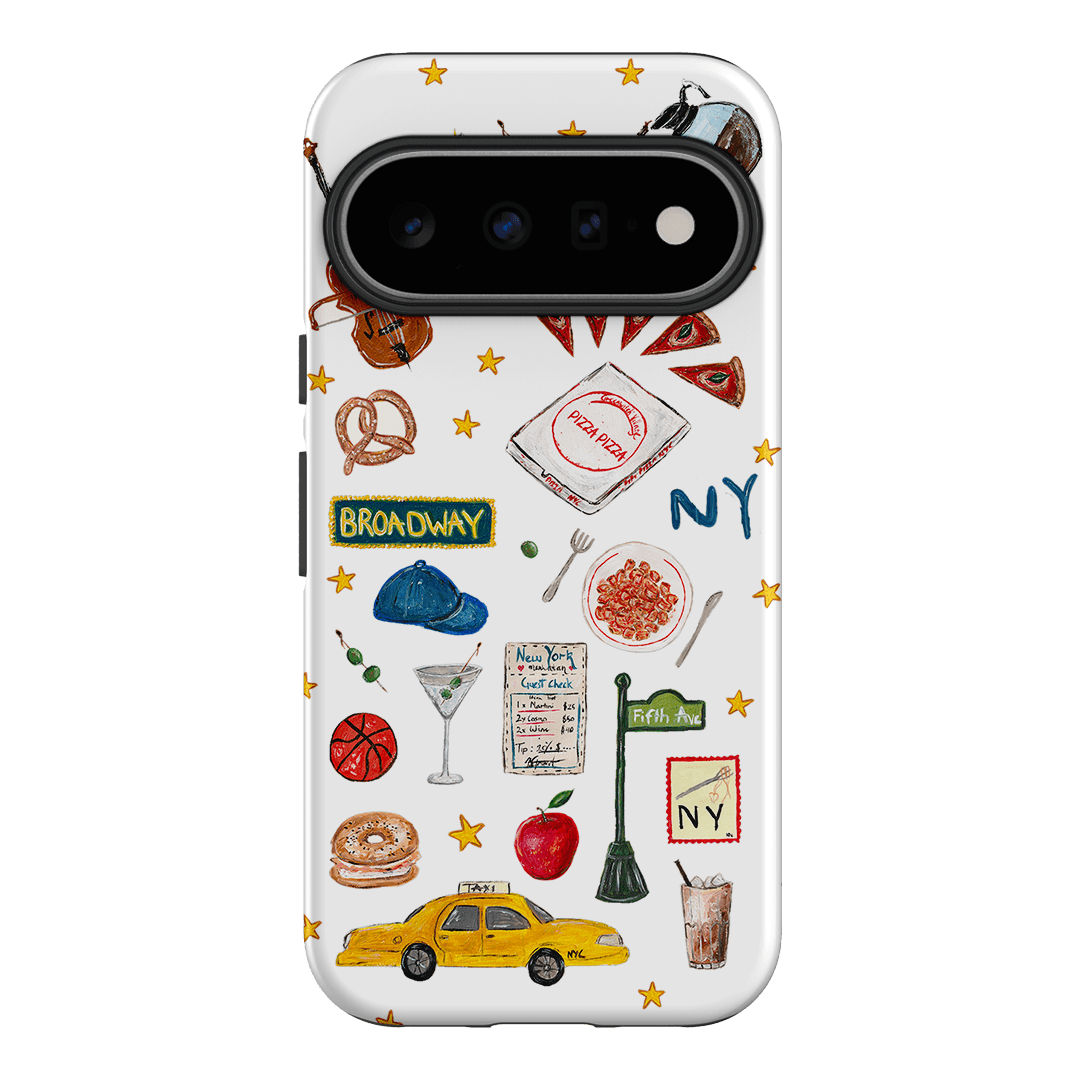 NYC White Printed Phone Cases Google Pixel 11 / Armoured by BG. Studio - The Dairy
