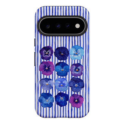 Striped Pansies Printed Phone Cases Google Pixel 11 / Armoured by Kayla Henley - The Dairy
