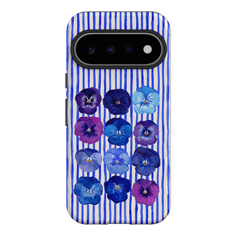 Striped Pansies Printed Phone Cases Google Pixel 11 / Armoured by Kayla Henley - The Dairy