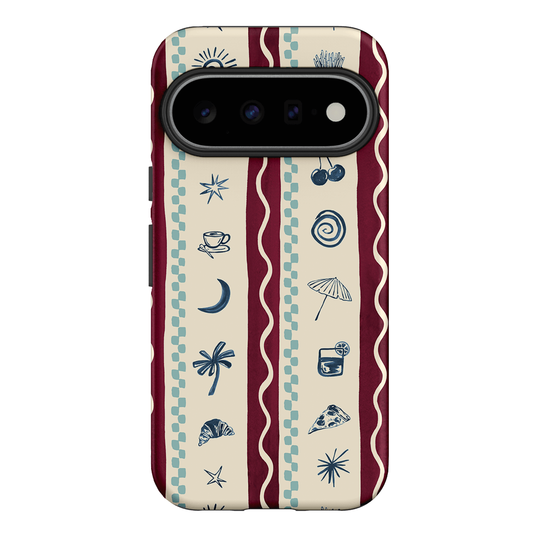Summer Snacks Burgundy Printed Phone Cases by Charlie Taylor - The Dairy