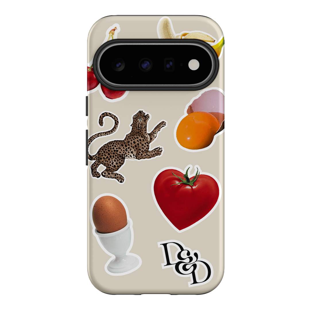 Sunday Stickers Cream Printed Phone Cases by Desmond & Dempsey - The Dairy