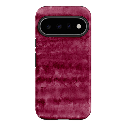 Watercolour Stripes Burgundy Printed Phone Cases Google Pixel 11 / Armoured by The Dairy - The Dairy