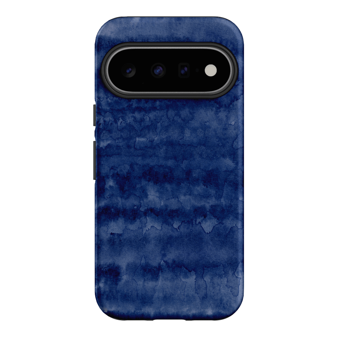 Watercolour Stripes Navy Printed Phone Cases Google Pixel 11 / Armoured by The Dairy - The Dairy
