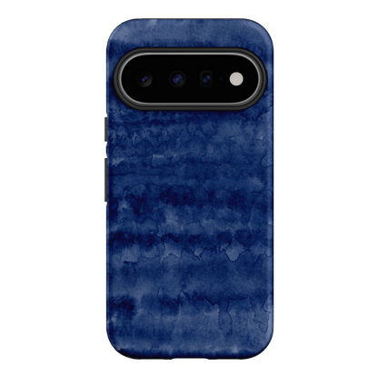 Watercolour Stripes Navy Printed Phone Cases Google Pixel 11 / Armoured by The Dairy - The Dairy