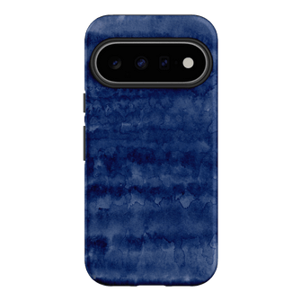 Watercolour Stripes Navy Printed Phone Cases Google Pixel 11 / Armoured by The Dairy - The Dairy