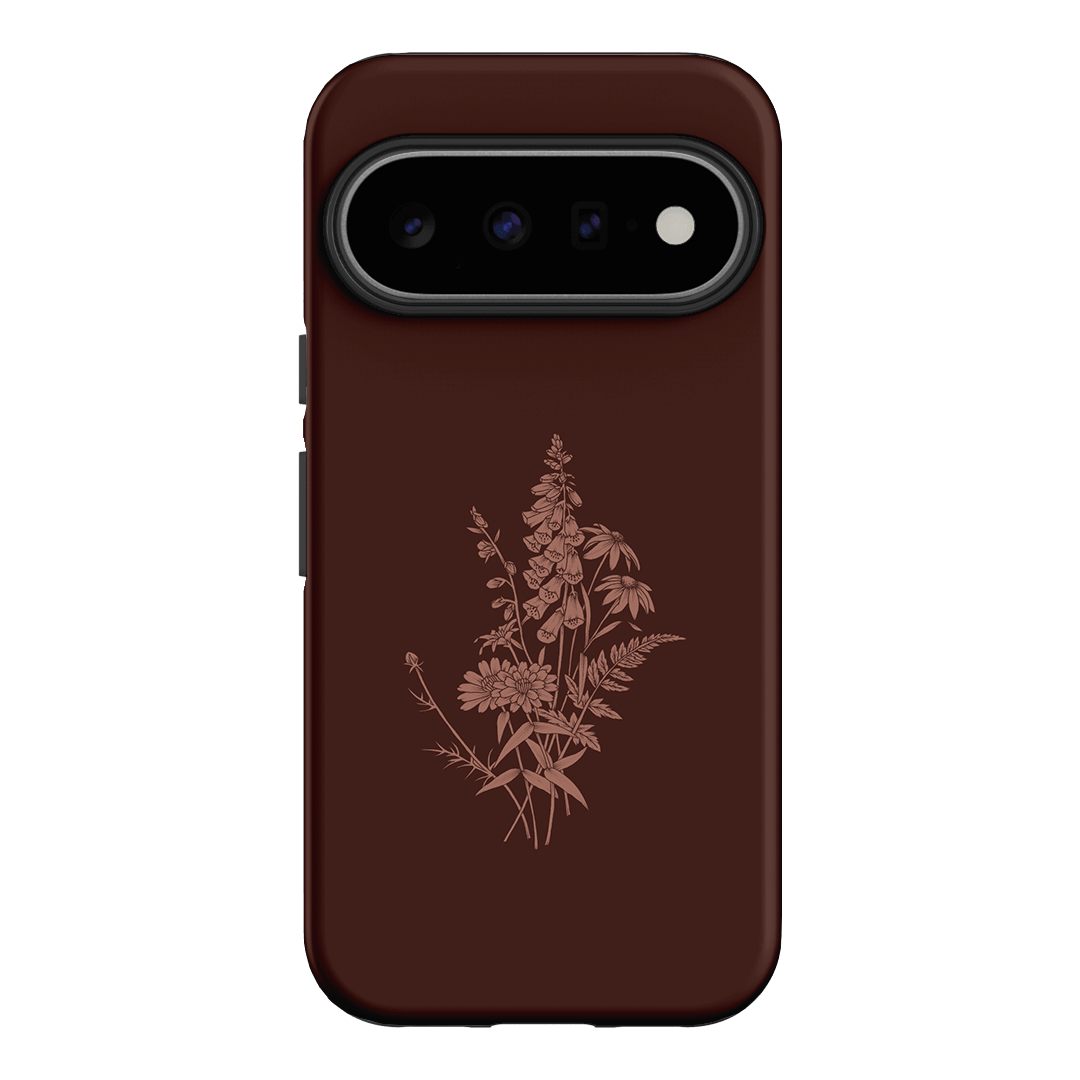 Wildflowers Mocha Printed Phone Cases Google Pixel 11 / Armoured by Typoflora - The Dairy