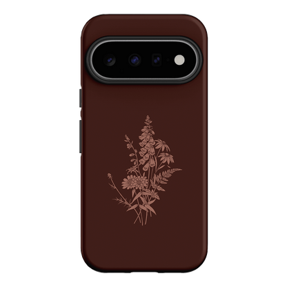 Wildflowers Mocha Printed Phone Cases Google Pixel 11 / Armoured by Typoflora - The Dairy