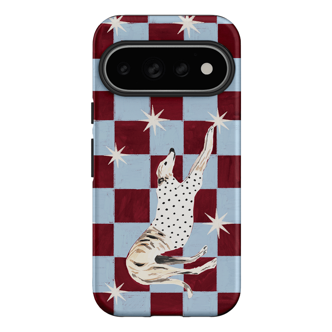 Check Greyhound Blue Printed Phone Cases Google Pixel 11 Pro / Armoured by Lisa Hu - The Dairy