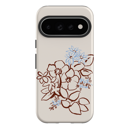 Cream Posy Printed Phone Cases Google Pixel 11 Pro / Armoured by Typoflora - The Dairy