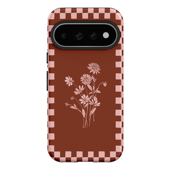 Dahlia Check Printed Phone Cases Google Pixel 11 Pro / Armoured by Typoflora - The Dairy