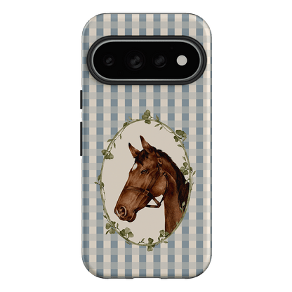 Gingham Horse Printed Phone Cases Google Pixel 11 Pro / Armoured by Kasiags Art - The Dairy